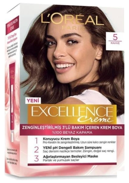 L'Oréal Paris Loreal Paris Excellence Creme Saç Boyası 5 Kahve