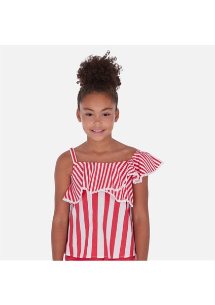 Cızgılı Poplin Bol Bluz