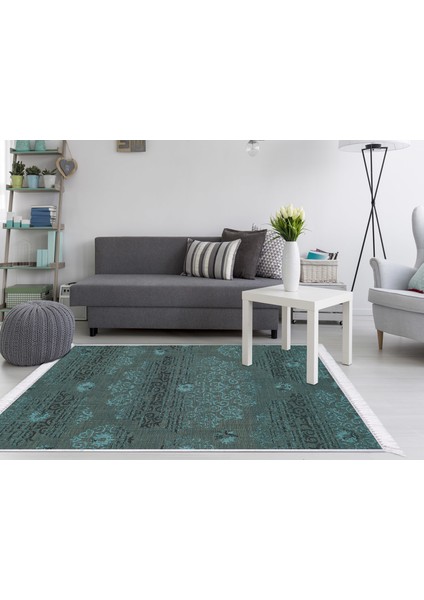 Ipek Dijital Saçaklı Yıkanabilir Kaymaz Taban Halı 1901 Desen 1