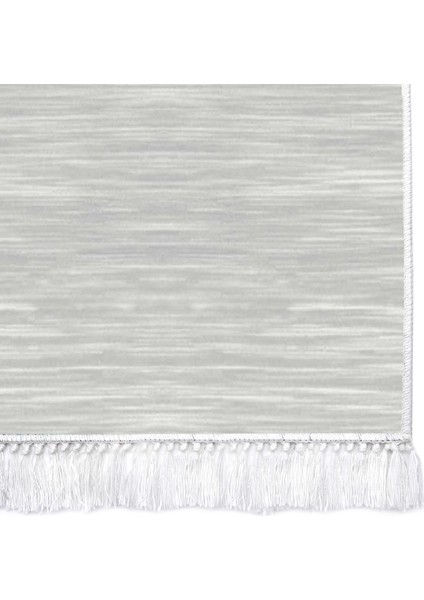 Inci Dijital Saçaklı Yıkanabilir Kaymaz Taban Halı 1889 Gri fırsatları