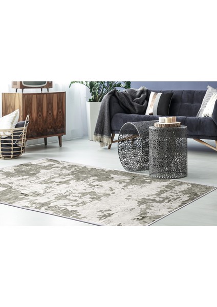 Inci Saçaksız Yıkanabilir Kaymaz Taban Halı 7003 Bej