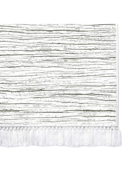 Inci Dijital Saçaklı Yıkanabilir Kaymaz Taban Halı 1910 Gri fırsatları