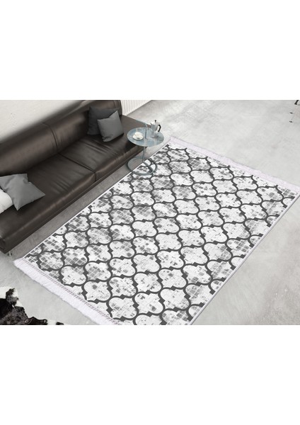 Inci Dijital Saçaklı Yıkanabilir Kaymaz Taban Halı 2029 Desen 1