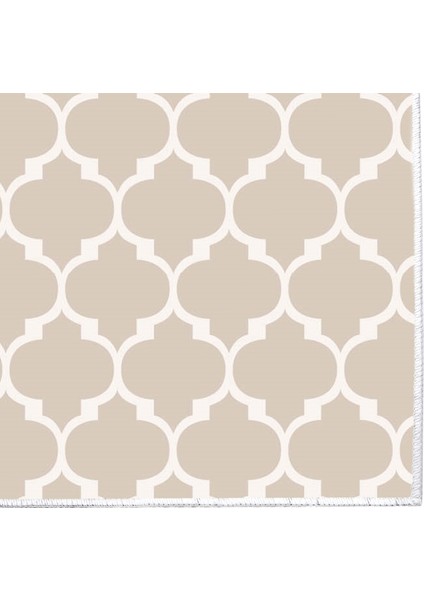 Inci Dijital Saçaksız Yıkanabilir Kaymaz Taban Halı 2025 Krem-Beyaz fırsatları