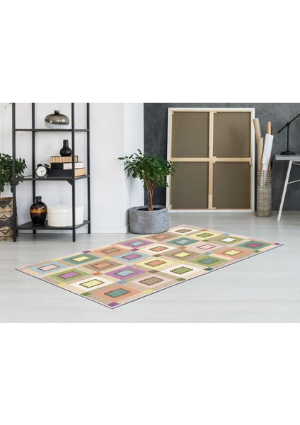 Inci Saçaksız Yıkanabilir Kaymaz Taban Yolluk Halı 2157