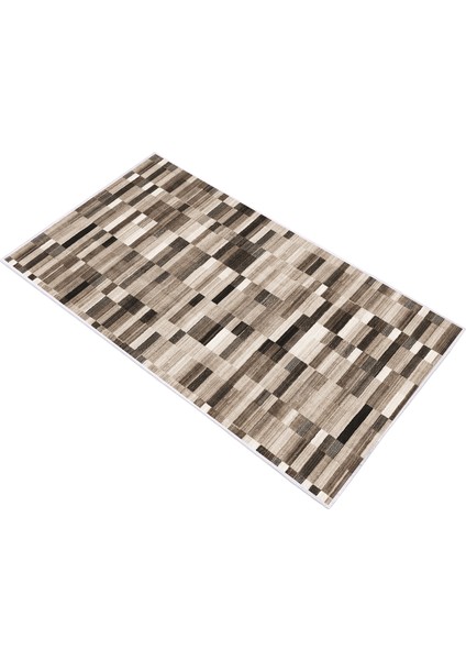 Inci Saçaksız Yıkanabilir Kaymaz Taban Yolluk Halı 1620 Kahverengi modelleri