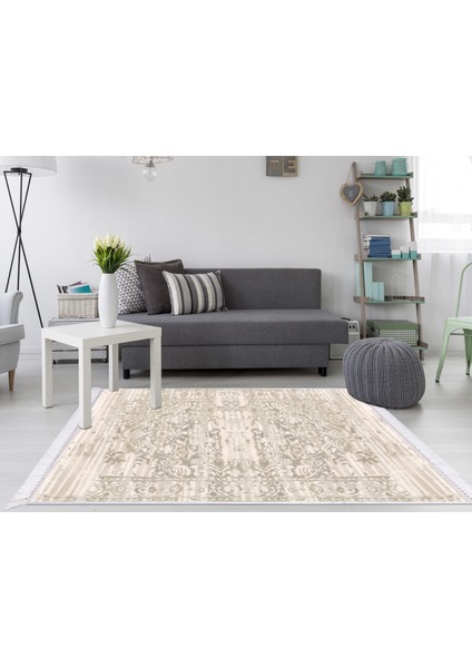 Inci Dijital Saçaklı Yıkanabilir Kaymaz Taban Halı 1825 Desen 1