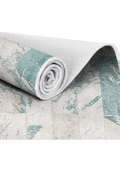 Inci Dijital Saçaklı Yıkanabilir Kaymaz Taban Halı 2087 Mavi indirimleri