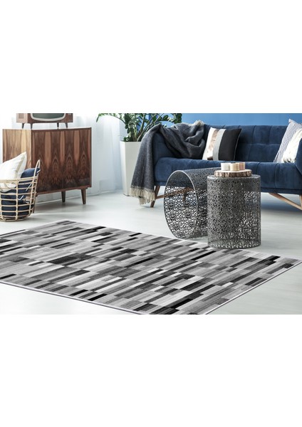 Inci Saçaksız Yıkanabilir Kaymaz Taban Halı 1620 Gri