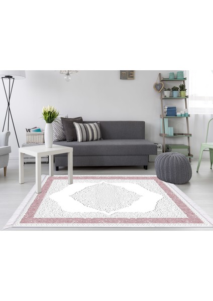 Inci Dijital Saçaklı Yıkanabilir Kaymaz Taban Halı 2004 Desen 1