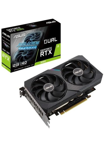 GEFORCE DUAL RTX 3060 12GB 192bit GDDR6 1807MHz OC HDMI 3xDP (DUAL-RTX3060-12G-V2) EKRAN KARTI