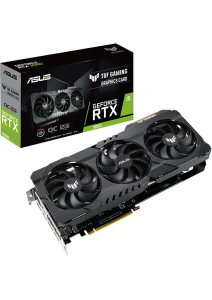 GEFORCE TUF RTX 3060 12GB 192bit GDDR6 1882MHz OC 2xHDMI 3xDP (TUF-RTX3060-O12G-V2-GAMING) EKRAN KARTI