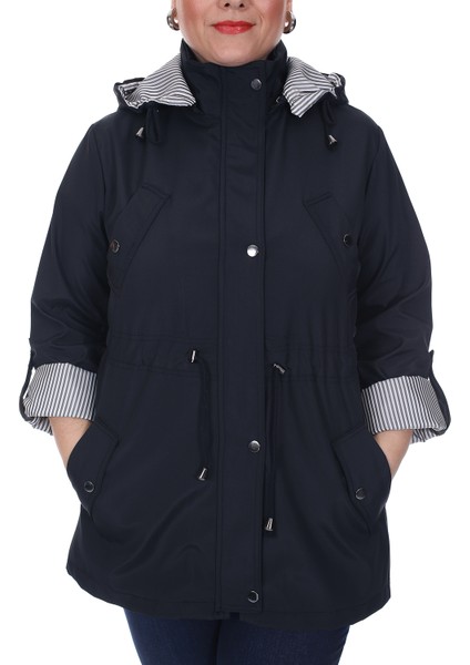 Kadın Büyük Beden Mevsimlik Trençkot 595 Lacivert/navy 21S32000595 indirimleri