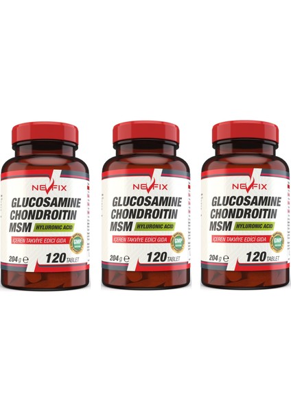 Glucosamine Chondroitin Msm (3 Kutu) 120 Tablet