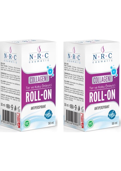 Roll-On Collagen Takviyeli Antiperspirant 50ML Ter ve Koku Önleyici ( 2 Kutu)