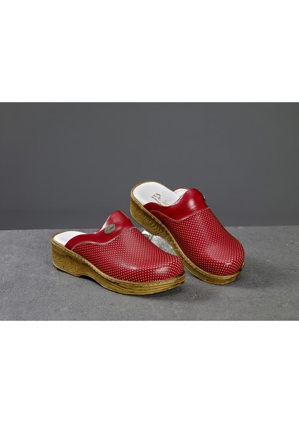 Kırmızı Renk Taban Sabo Terlik