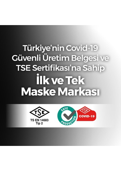 Yumuşak Elastik Kulaklı Siyah Maske 50 Adet fiyatları