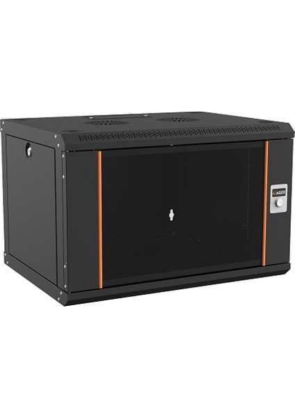 9u 600X450MM Duvar Tipi Siyah Kabinet Agena AG-AN09U6045S1
