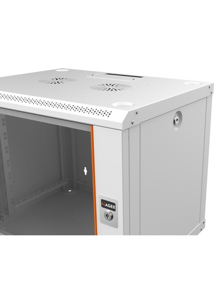 20U 600X600MM Dikili Tip Siyah Kabinet Agena AG-AN20U6060S1 Cam Kapak fırsatları