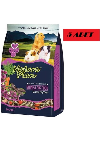 Nature Plan Ginepig Yemi 800 gr x 5 Adet