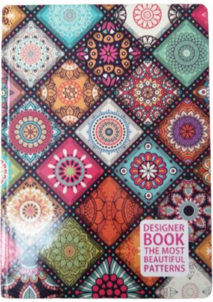 Sert Kapak Hafif Defteri 20 x 28 cm Kareli 144 Yaprak Mandala