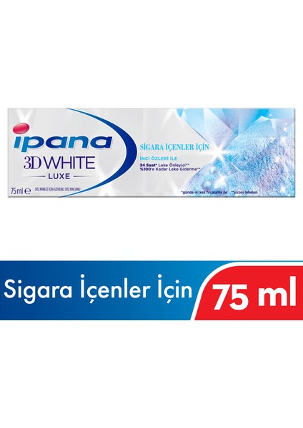 Ipana 3dwhite Luxe Sigara Içenler Için Diş Macunu 75 ml