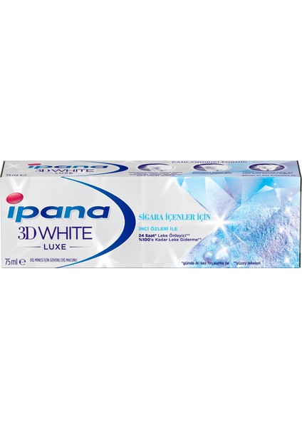 Ipana 3dwhite Luxe Sigara Içenler Için Diş Macunu 75 ml