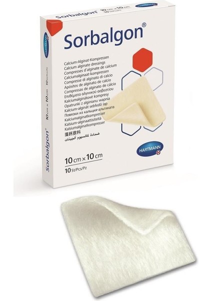Sorbalgon Hidroaktif Yara Bakım Örtüsü 10X10CM 10 Adet