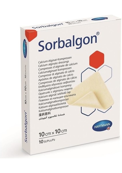 Sorbalgon Hidroaktif Yara Bakım Örtüsü 10X10CM 10 Adet