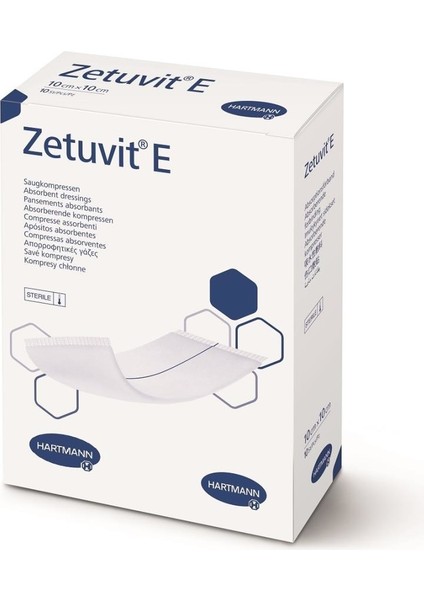 Hartmann Zetuvit E Steril Yüksek Emici Yara Pedi 10X10CM 25 Adet