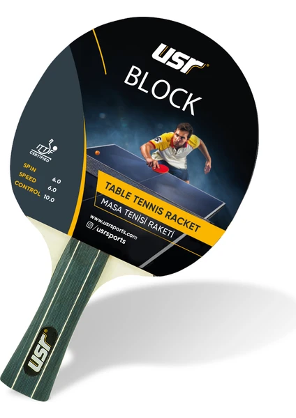 USR Block ITTF Onaylı Masa Tenisi Raketi