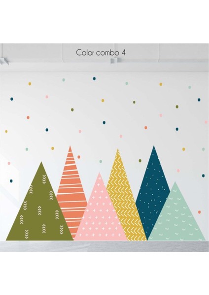 Iskandinav Stil Dağlar Duvar Sticker