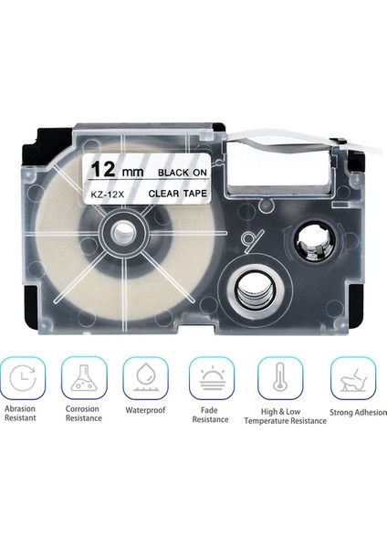 12 mm Etiket Bant Uyumlu Bant Kartuş Şerit Değiştirme ( Yurt Dışından)