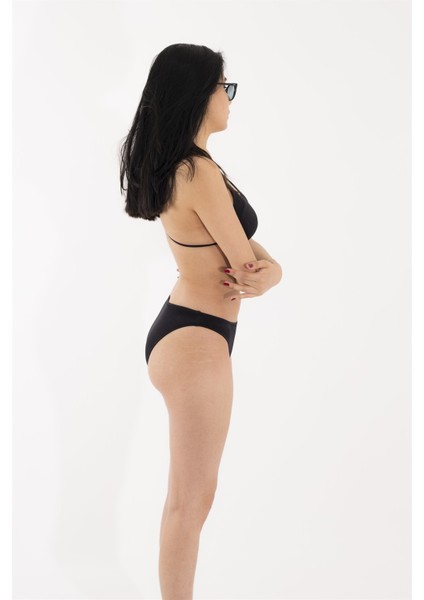 Siyah Sade Tasarım Şık Bikini Takımı