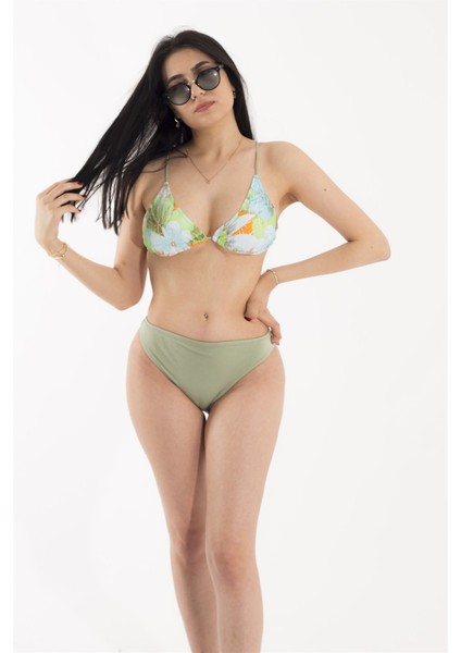 Bahar Tonları Kuşkonmaz Yeşili Bikini Takım