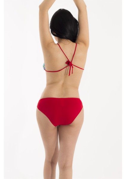Çok Renkli Kırmızı Altlı Bikini Takım modelleri