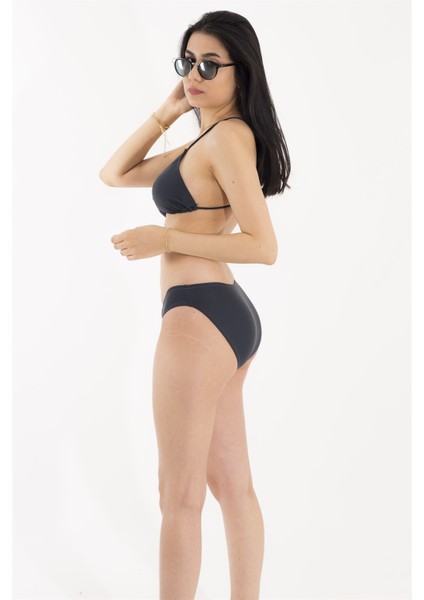 Kül Siyahı Sade Tasarım Bikini Takım modelleri