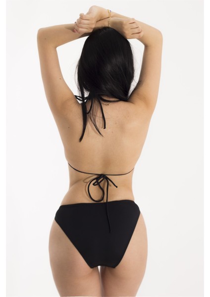 Papatya Tasarımlı Siyah Bikini Takım modelleri