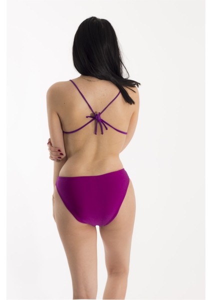 Leopar Desen Esintili Koyu Pembe Bikini Takım modelleri