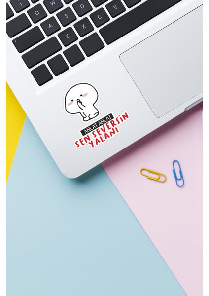 Komik Quby Pentol Temalı Telefon Laptop Notebook Tablet Sticker Seti 14 Adet
