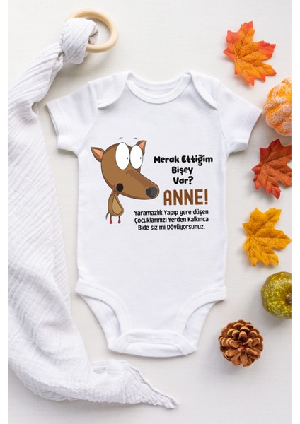 Merak Ettiğim Bir Şey Var Desenli Organik Çıtçıtlı Body