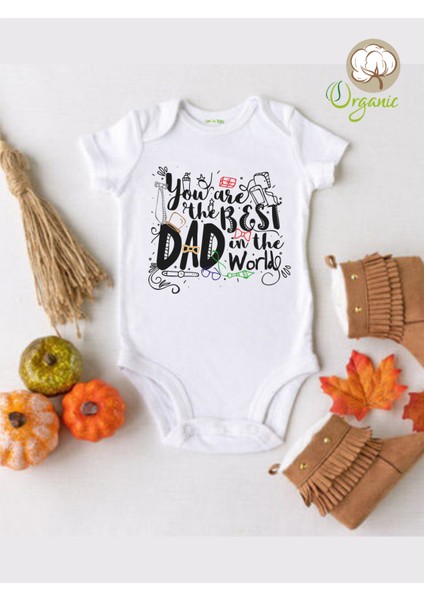 You Are Best Dad Desenli Organik Çıtçıtlı Body