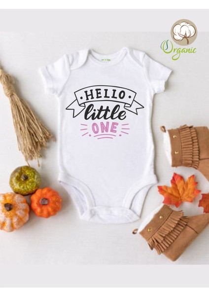 Hello Little One Desenli Organik Çıtçıtlı Body
