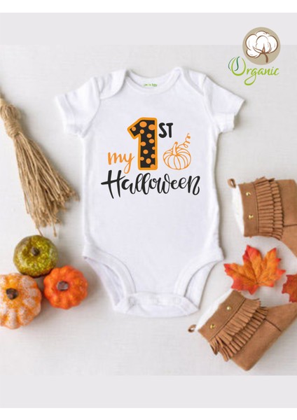My 1st Halloween Desenli Organik Çıtçıtlı Body