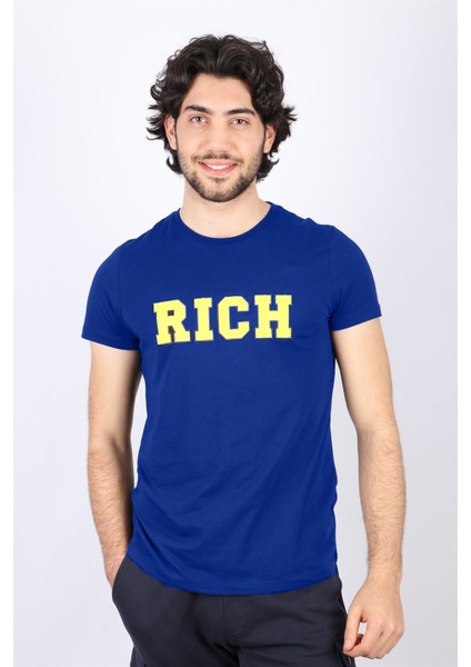 Erkek Nakış Baskılı T-Shirt