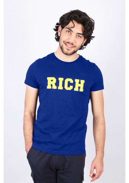 Erkek Nakış Baskılı T-Shirt