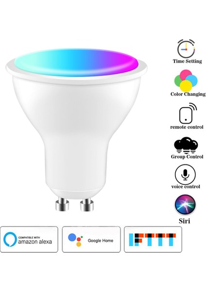 Akıllı Wifi Ampul LED Rgb Renk Değiştiren Ampuller ( Yurt Dışından)