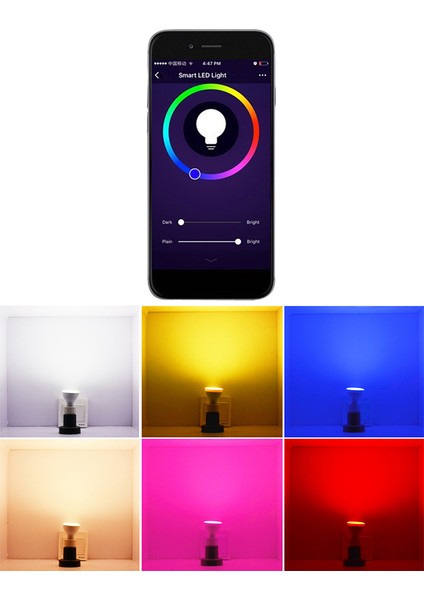 Akıllı Wifi Ampul LED Rgb Renk Değiştiren Ampuller ( Yurt Dışından)