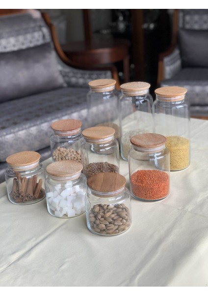 Bambu Vakumlu Kapaklı 3 Boy Cam Kavanoz 9'lu Set fiyatları