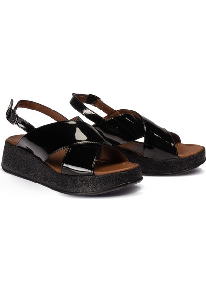 Siyah Rugan Kadın Sandalet fiyatları